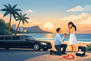 Engagement Limo Service Oahu for Your Big Ask